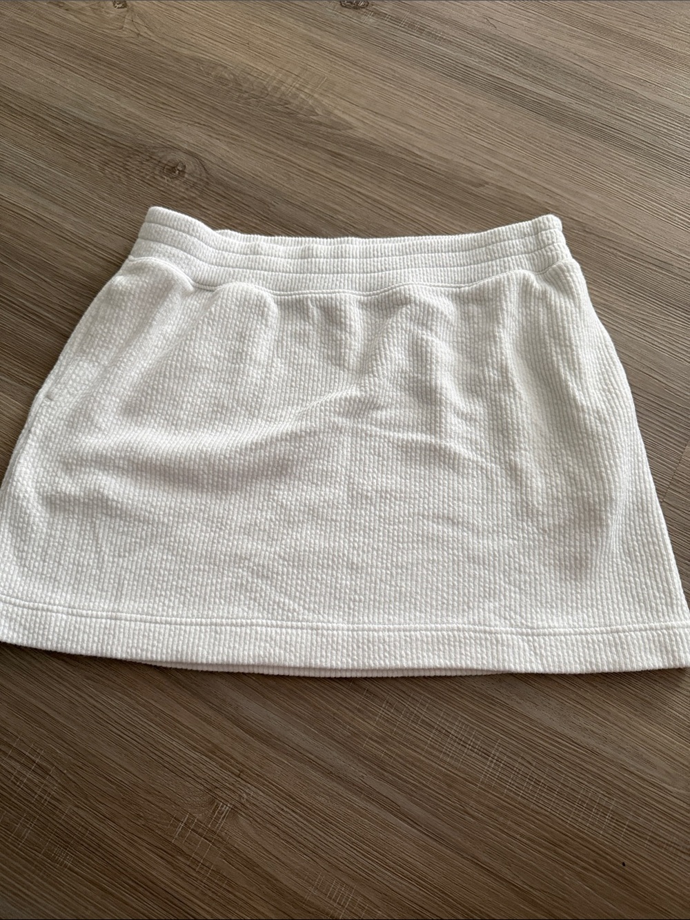 aerie White Textured Mini Skirt